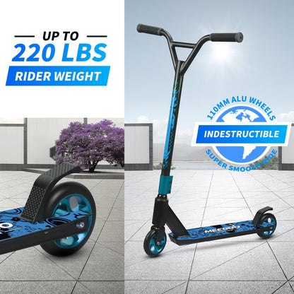 MEE GOO Pro Freestyle Stunt-/Trick-Scooter Leichtmetall - blau