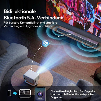 Xgody A1 Smart Beamer 720P Projektor mit WiFi 6 & Bluetooth 5.4