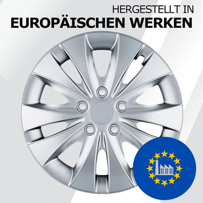 Kuglo Stormer Radkappen 15 Zoll Silber, 4er-Set für Stahlfelgen