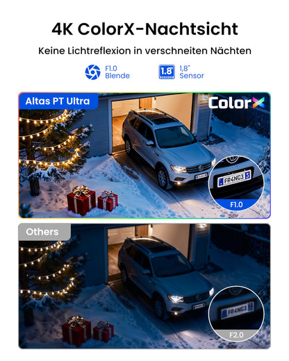 Reolink Altas PT Ultra 4K Solar Überwachungskamera mit Akku und WLAN