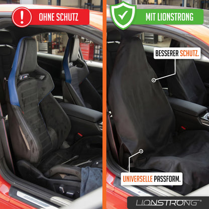 LIONSTRONG Autositzschoner Vordersitz, wasserdicht, 2 Stück