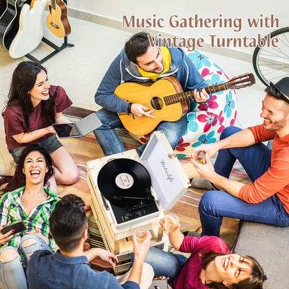 Vintage Koffer Plattenspieler Bluetooth 3-Gang - Vinyl