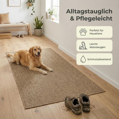 the carpet Kansas Outdoor Teppich Jute-Look, Natur, ca. 240 x 340 cm