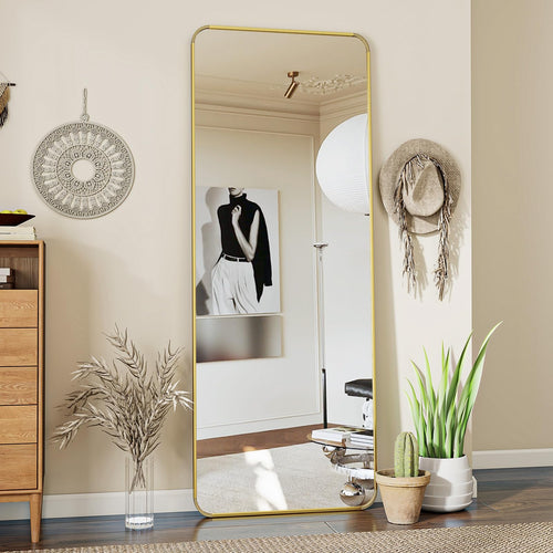 Koonmi Ganzkörperspiegel abgerundet 53x163cm - Gold