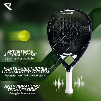 RYZE Pegasus Padel Schläger – 100% Carbon für Power & Kontrolle