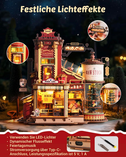 ROKR Gift Factory 3D Holzpuzzle Spieluhr Modellbausatz - EAB01