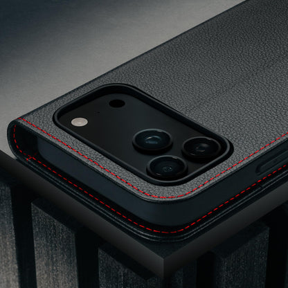TORRO Lederhülle für iPhone 17 Pro Max, MagSafe, Schwarz