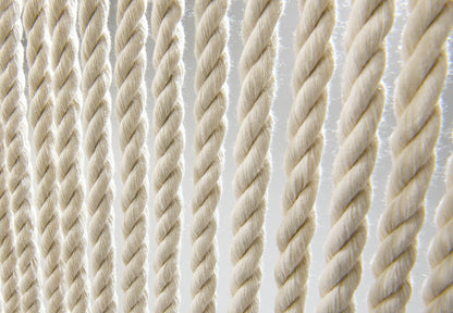Kobolo Seilvorhang MARITIM beige, Fadenvorhang 90x185-195 cm