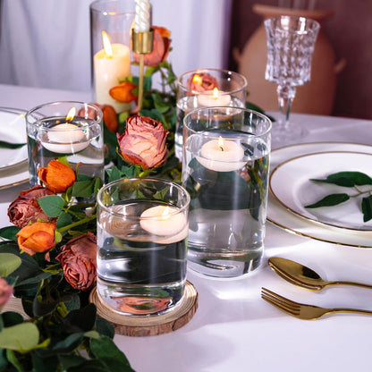 UPBUD Glas-Zylindervasen Set, 12 Stück, 15,2 cm, durchsichtig
