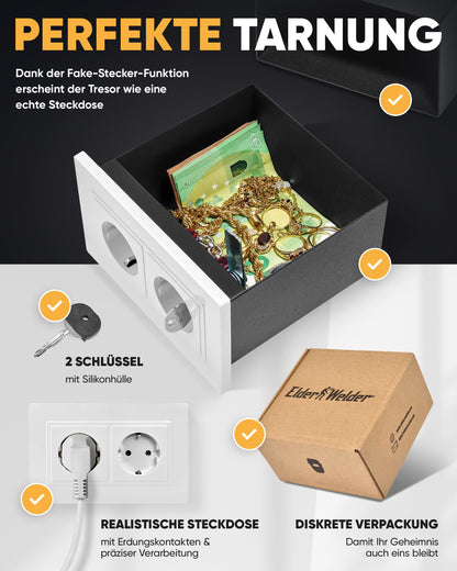 Elder Welder Steckdosen Safe Tresor - Mit Fake-Stecker Funktion