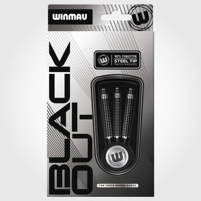 WINMAU Blackout Steeldartpfeile 23g Parallel, 90 % Tungsten