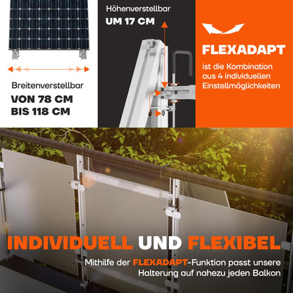 SolarFuture Balkonkraftwerk Halterung – Flexible Balkonmontage