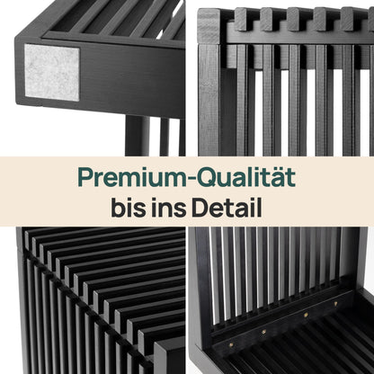 BAM BOO BOX Sitzbank - Modell Bambus Schwarz 90x33x43 cm