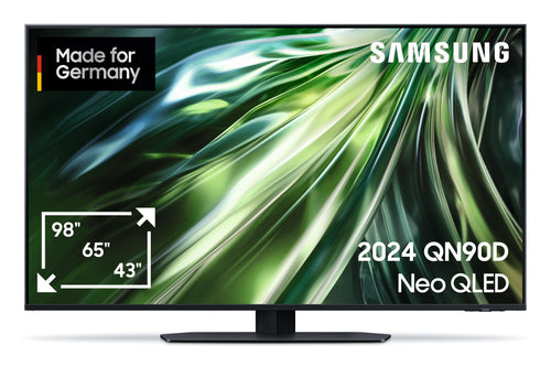 Samsung Neo QLED 4K QN90D Mini LED TV 50 Zoll (2024): Schwarzer 50-Zoll-TV für 4K Home-Entertainment.