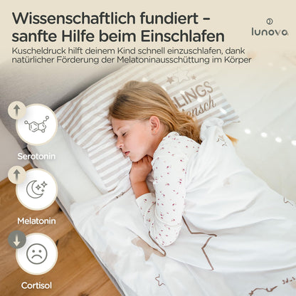 LUNOVA Gewichtsdecke Kinder 3kg – Für entspannten Schlaf 100x135cm