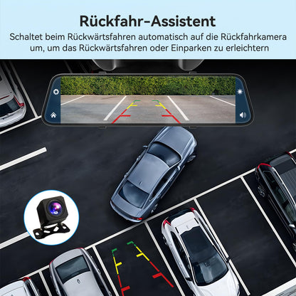 Smart 2025 12 Zoll 4K Dashcam Spiegel - CarPlay Android Auto