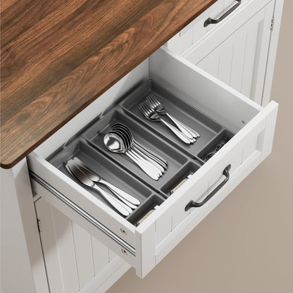 Bealife Küchenschrank Sideboard – Schubladen & Türen, Braun