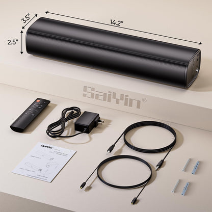 Saiyin DS6301S Soundbar 2.0 Kanal, 40 W, Bluetooth 5.3, Optisch/AUX