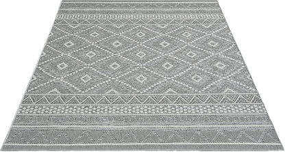 the carpet Calgary Outdoor Teppich Flachgewebe Grau 160 x 220 cm