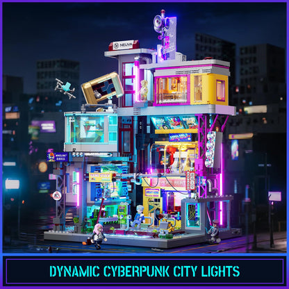 Lumibricks Cyberpunk Spielhalle Klemmbausteine Set mit 2580 Teilen