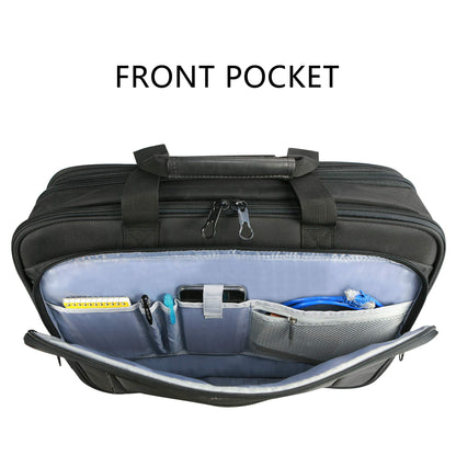 KROSER Laptoptasche 18 Zoll, erweiterbar, wasserabweisend, schwarz