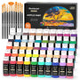 Shuttle Art Acrylfarben Set, 50 Farben à 60 ml, wasserfest, ungiftig – 50 Flaschen in bunten Farbtönen