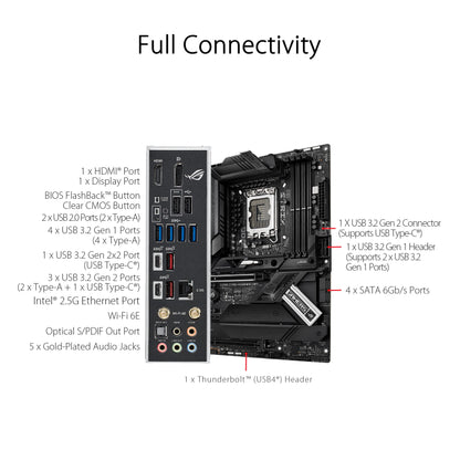ASUS ROG STRIX Z790-H GAMING WIFI Mainboard - Intel Z790 LGA 1700