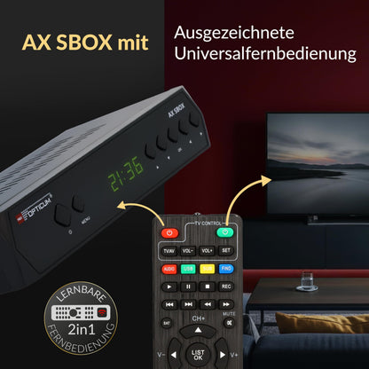 RED OPTICUM S-Box PVR HD Sat-Receiver mit Aufnahmefunktion