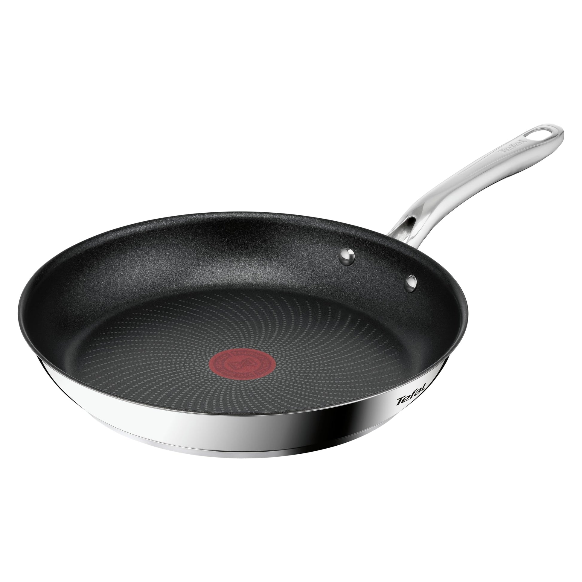Tefal Infinite Bratpfanne 28 cm, Edelstahl, mit Antihaftversiegelung und genieteten Griffen