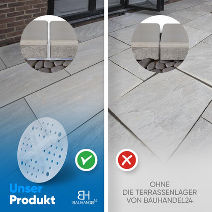 BH Bauhandel24 Fugenkreuze 3 mm für Terrassenplatten, 100 Stück