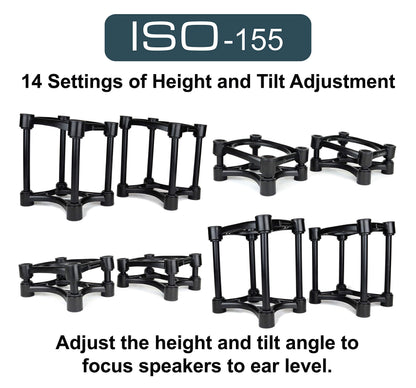 IsoAcoustics Iso-155 Lautsprecherstative - Höhenverstellbar, Dämpfend (Paar)