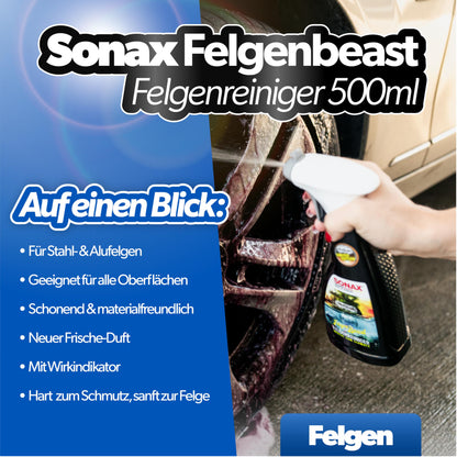 SONAX Autowäsche Reinigungsset Aussen – Magic Bucket Felgenbeast