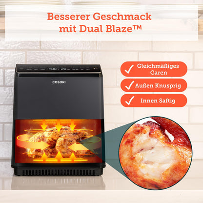 COSORI Dual Blaze Heissluftfritteuse - 6.4L WiFi Dunkelgrau
