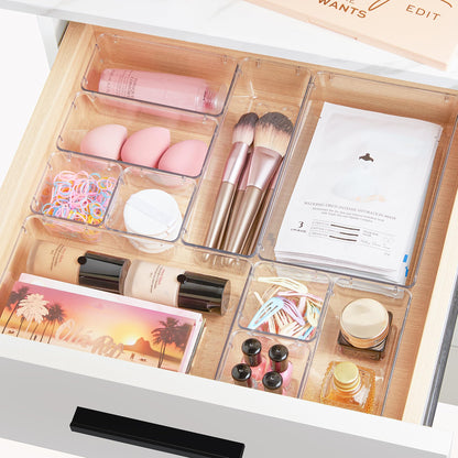 Vtopmart Schubladen Organizer Set, 44-teilig, 4 Grössen, transparent