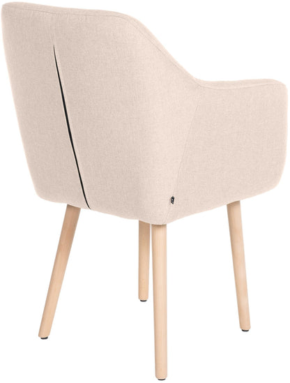 CLP Esszimmerstuhl Utrecht | Beige Stoff | Natur Holz