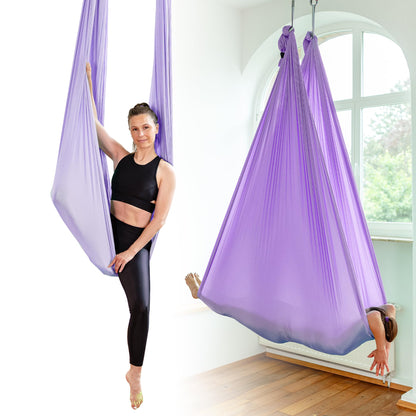 Yosana Hängematte Komplettset Nylon 5m x 2.6m - TÜV geprüft. Robuste Nylonliege zum entspannten Schlafen im Freien.