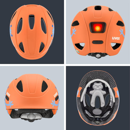 uvex OYO Style Kinder-Fahrradhelm Monster Papaya matt 50–54 cm