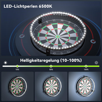 STASUN LED Dartscheiben-Beleuchtung 360° Lichtring 12W dimmbar