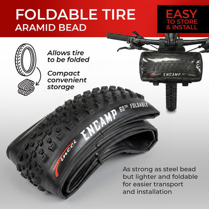 Fincci Fahrradreifen 27.5 x 2.25 Zoll Kevlar faltbar 2er-Pack