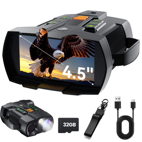 XOOIOOY N338 digitales Nachtsichtgerät 4K mit 4,5-Zoll-Display in Fernglasform