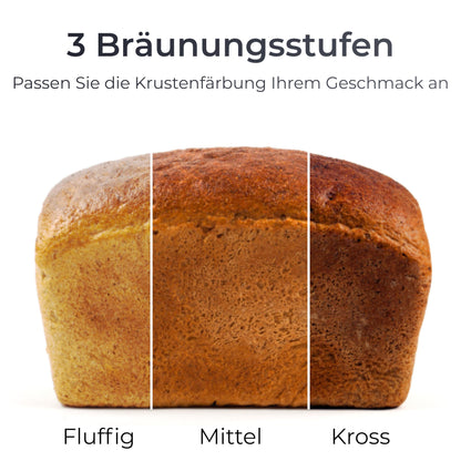 KLAMER Brotbackautomat für Brot & Teig, 14 Programme – Weiss