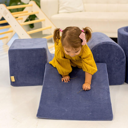 MEOWBABY Kletterbausteine Schaumstoff XXL – Samt Ecru
