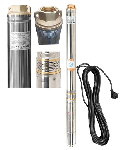 IB Tiefbrunnenpumpe Edelstahl Ø90mm - 6000l/h sandverträglich