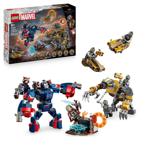 LEGO Marvel Avengers: Endgame Thor vs. Chitauri Bauset 76322 mit Iron Patriot Mech und 7 Minifiguren