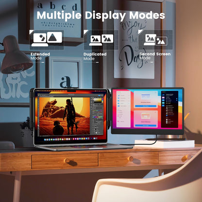 domyfan Portable Monitor 14" FHD - Dual Laptop Extender