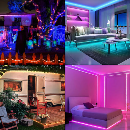 StarryEver LED Lichtschlauch 20 m 200 LED 25 Farben mit Fernbedienung