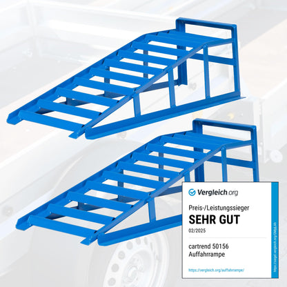 cartrend Kfz Auffahrrampen-Set, bis 225 mm Hebehöhe