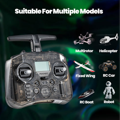 Radiomaster Pocket ELRS Fernsteuerung mit Hall-Gimbals, schwarz