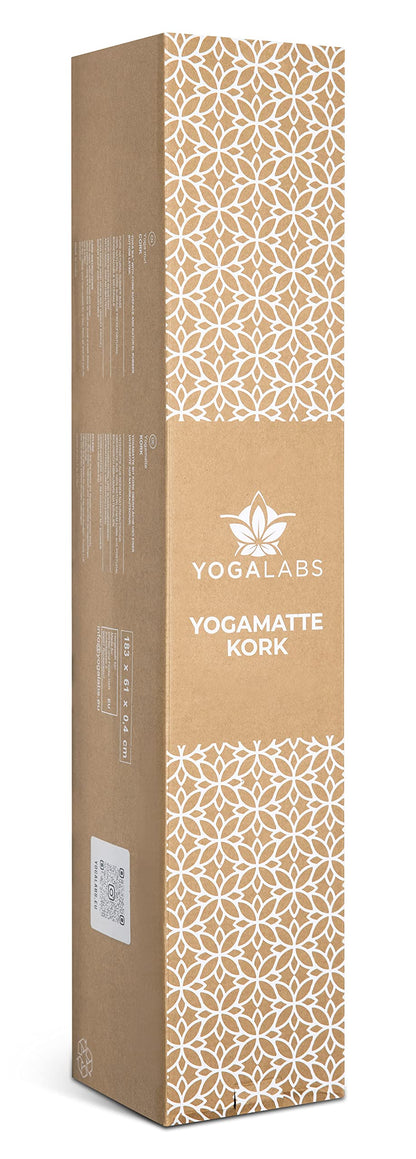 YOGALABS® 2in1 Yogamatte - Kork & Naturkautschuk 183x61x0,4cm