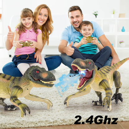 PREBOX Ferngesteuerter Dinosaurier RC Dino Roboter mit Sprühfunktion